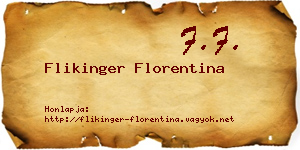 Flikinger Florentina névjegykártya